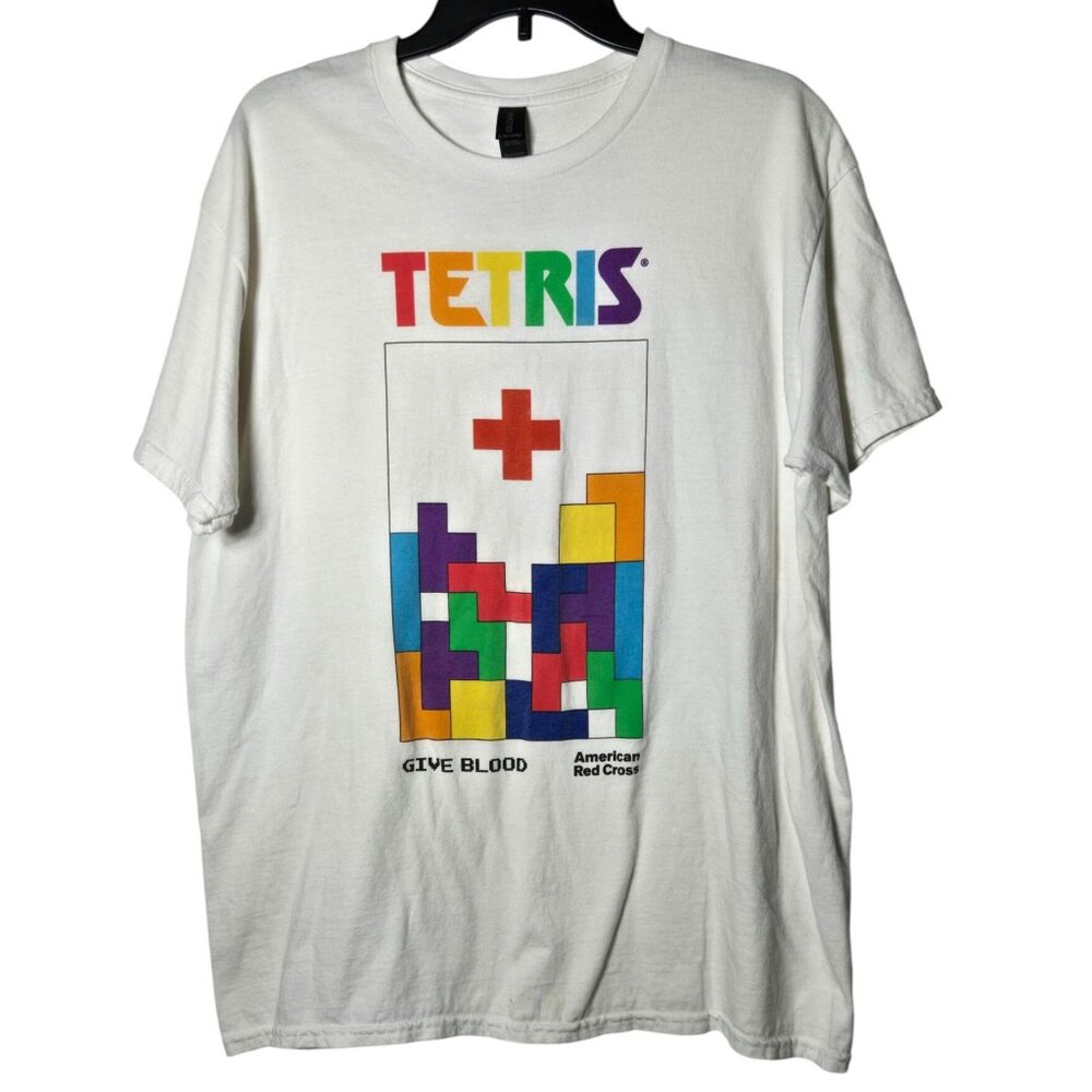 American Red Cross Tetris T-Shirt Large 40th Anniversary‎ Give Blood Promo Game